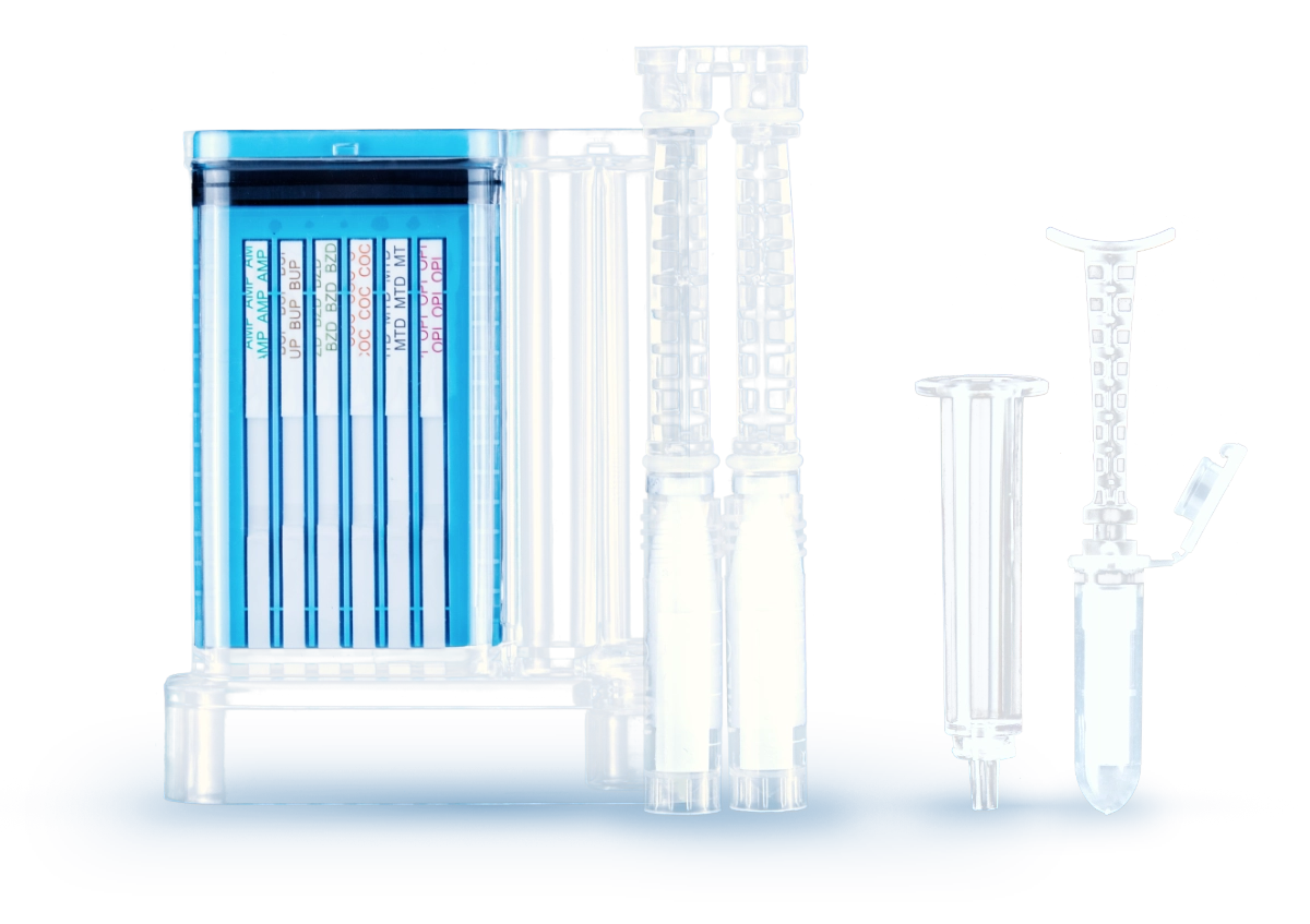 EZ Saliva II dual swab drug test and QuickSwab saliva collection vial